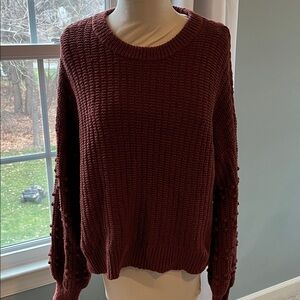 Madewell Maroon Crew Neck Sweater